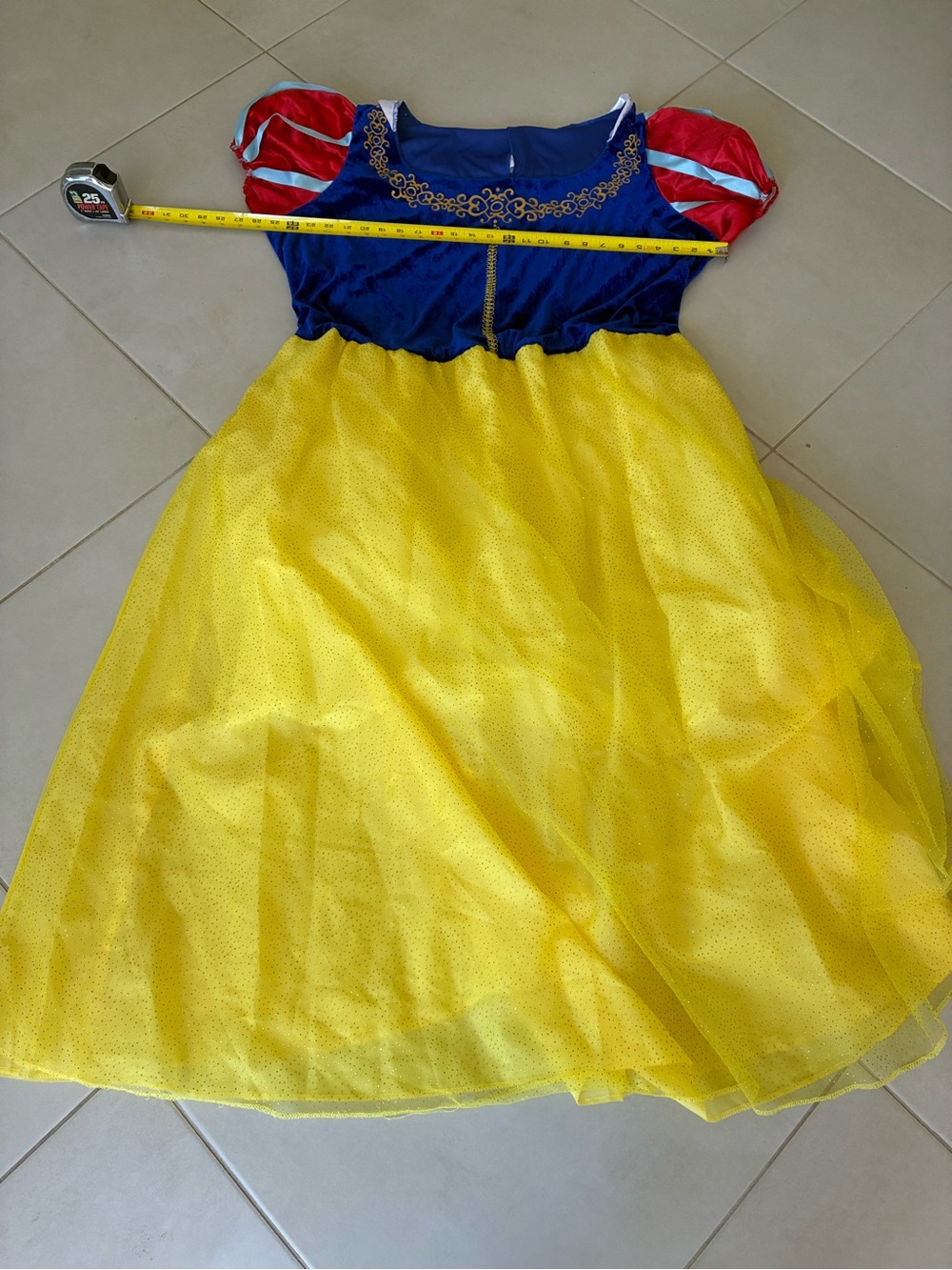 Classic Princess snow white  Yellow & Blue plus size Costume Dress